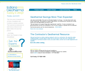 geothermalindiana.net: Indiana Geothermal - The Geothermal Resource - Product Supply, System Design, Loop Contractor
Indiana Geothermal – the #1 geothermal earth loop contractor in the midwest, offering geothermal system design, product supply and loop installation