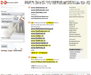 meindeutschland.com: Die Schweiz.ch - das Branchenverzeichnis
Branchenverzeichnis, Portal, Index, Katalog