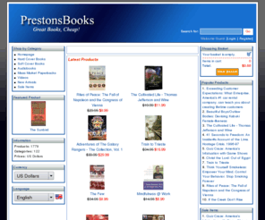 prestonsbooks.com: PrestonsBooks.Biz (Powered by CubeCart)
Books, Audiobooks, DVDs, CDs and other great stuff at a Great value!