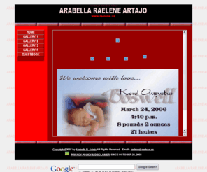 raelene.us: Arabella Raelene Artajo
A personal homepage of Arabella Raelene Artajo