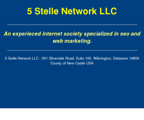 5stellenetwork.com: 5 Stelle Network LLC
Internet agency specialized in seo and webmarketing.