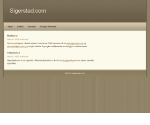 sigerstad.com: Sigerstad.com
Portal for familien Sigerstad.