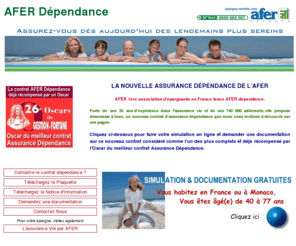 solutiondependance.com: LE CONTRAT DEPENDANCE AFER
AFER met son experience au service de la dependance et lance une nouvelle assurance avec son contrat dependance