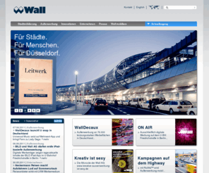 walldigital.com: WALL AG - Startseite Wall AG - Außenwerbung
Wall AG - Für Städte. Für Menschen. Internationaler Stadtmöblierer und Außenwerber