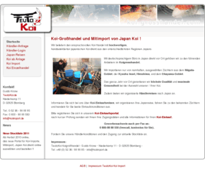 koi-grosshandel.com: Koi Grosshandel:  Import von Japan Koi, Grosshandel Japanische Koi, Koigroßhaendler, Koishop
Wir sind Koigroßhaendler und importieren hochwertige Koi direkt aus Japan. Mitimport, Koi-Grosshandel, Teichzubehör, Koishop, Koiimport