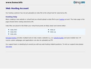 kema.info: Domain kema.info - Hosted by Servage Hosting
This Servage Hosting customer has not yet uploaded any index file.