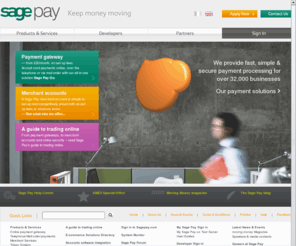 sagepay.com: Sage Pay Payment Gateway: Simple, Secure, Fast Online Payments
Sage Pay (formerly Protx) provides secure payment processing for businesses of all sizes. Accept card payments online, over the phone or via mail order.