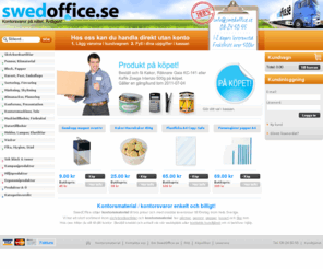 swedoffice.com: Kontorsmaterial - Låga priser och snabba leveranser
Stort sortiment av kontorsmaterial och kontorsvaror tex pärmar, pennor, papper, kuvert, städartiklar och fika. Låga priser och snabba leveranser till företag inom hela Sverige. Beställ snabbt och enkelt via vår webbplats.