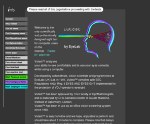 vutest.com: Vutest online for VDU operators. Computer Vision Screening. Home page.
