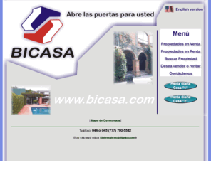 bicasa.com: BICASA - Venta de casas en Cuernavaca
Renta y Venta de Casas, terrenos, locales, departamantos en Cuernavaca, Morelos.