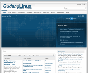 gudanglinux.info: GudangLinux InfoCenter
GudangLinux Infomation Center menyediakan infomasi tentang kegiatan dan pengembangan yang berkaitan dengan Teknologi Informasi dan Komputer secara umum dan khususnya tentang Open Source dan FOSS.