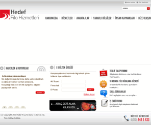 hedeffilo.com: Hedef Filo Hizmetleri | Filo Kiralama
Türkiye’nin önde gelen operasyonel filo kiralama şirketi. Şirket araçlarınızı kiralayın… Yeni araçlarınızla fark yaratın.