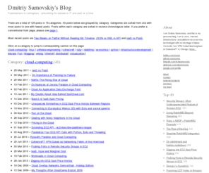 somic.org: somic.org - Dmitriy Samovskiy's personal blog
Personal blog of Dmitriy Samovskiy, focuses on cloud computing, infrastructure as a service, Linux, devops, python, ruby, rabbitmq, Amazon Web Services EC2