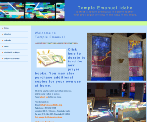 emanuelidaho.org: Temple Emanuel Idaho
Home page of Temple Emanuel, serving the Jewish community of eastern Idaho.