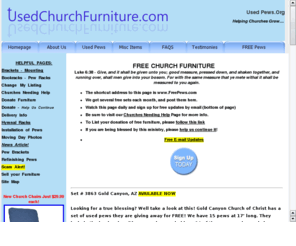 freepews.com: Free Church Pews and Chairs, Pulpits and more!
Free Church Furniture