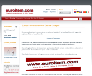 euroitem.es: Euro Item - Wholesale Products, Wholesale Gifts, Wholesale Gadgets, Wholesale Items (Powered by CubeCart)
Euro Item - Offers wholesale products such as gifts, gadgets, candles, bijoux, birthday gifts, merchandise, euro store, euro item, wholesale.