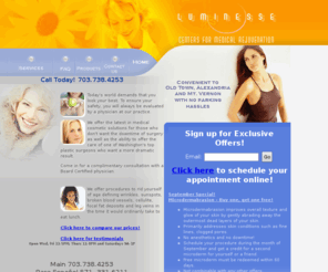 luminesse.net: Botox, Restylane, IPL procedures, Photofacial, Hair Removal in Alexandria, Virginia - Luminesse
Luminesse - Centers for Medical Rejuvenation