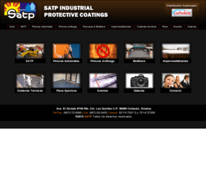 satpbedliners.com: SATP - Sistemas Anticorrosivos Térmicos & Polyureas
Bedliners, pinturas industriales, recubrimientos térmicos, impermeabilizantes, pisos epóxicos.