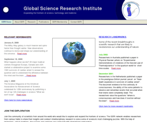 scienceresearchinstitute.org: GSRI Home
