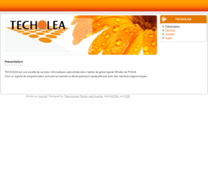 techolea.com: Présentation
Joomla! - le portail dynamique et système de gestion de contenu