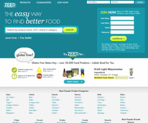 zeerrules.com: Zeer | Find ingredients, nutrition info and gluten free foods
Zeer is the easy way to find better food. Search more than 30,000 products to find ingredients, nutrition info and gluten free foods.
