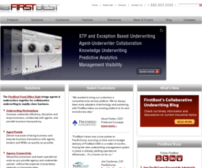 underwriting20.com: Underwriting Workstations, Agent Portal and Agent Connectivity Solutions for Commercial P&C
FirstBest delivers insurance software solutions that help commercial- and specialty-lines carriers drive premium growth, scale their business and achieve high service levels with agents. Our proven solutions include an underwriting workstation, agent portal and agency connectivity. .