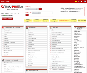 youpost.it: YouPost.it - Annunci Gratis.
YouPost.it - Annunci Gratis. Italia. Pubblica i tuoi annunci gratis senza bisogno di registrarti!