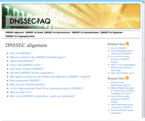 dnssec-faq.org: DNSSEC-FAQ - DNSSEC allgemein
