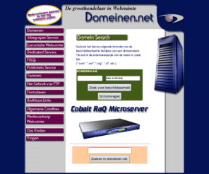 domeinen.com: Groothandelaren in Webruimte
Virtuele domeinen en webruimte voor een laag tarief