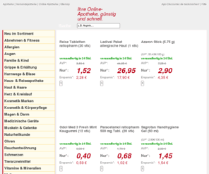 lidlapotheke.com: Apo-Discounter.de: Arzneimittel zum Dauerniedrigpreisen
Online Apotheke mit Versandshop. Der Discounter unter den Online-Apotheken, mit Dauerniedrigpreisen. Apotheke im Kaufland Leipzig-Großzschocher.