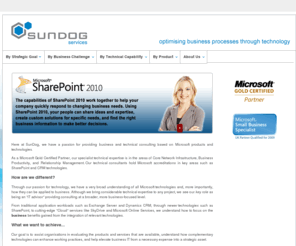 sundogservices.com: SunDog Services - Optimising Business Processes
SunDog Services - Optimising Business Processes