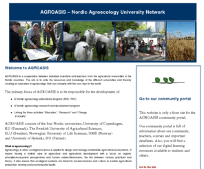 agroasis.org: Agroasis - the Nordic School of Agroecology/Ecological Agriculture
Agroasis is a Net work within NOVA. The five Nordic countries cooperating to give you the best possible education in agroecology