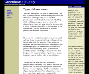 greenhouse-supply.com: Greenhouse Supply
Infomation on types of greenhouses, how to use them and where to get them