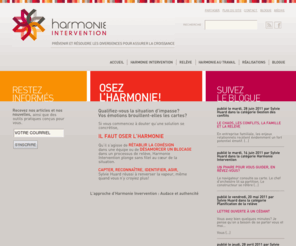 harmonieintervention.com: Relève d'entreprise + Harmonie au travail = Harmonie Intervention
Pour rétablir la cohésion au sein d'une équipe ou désamorcer un blocage dans un processus de relève, Harmonie Intervention plonge au cœur de la situation!