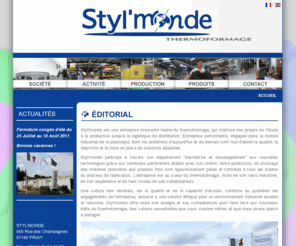 stylmonde-thermoformage.com: Styl'monde thermoformage
Styl'monde est une entreprise innovante, leader du thermoformage