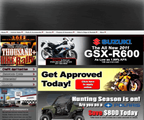 stubbssw.com: Suzuki, Honda, Vectrix, motorcycles, ATVs, scooters, and dirt bikes!
We sell new and pre-owned Suzuki, Honda, Polaris and Vectrix vehicles. Between all the brand lines you can find motorcycles, all terrain vehicles (ATV's), scooters and dirt bikes. We also have a large selection of parts, accessories, clothing and helmets.