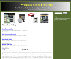 wirelessfencefordogs.org: | Wireless Fence For Dogs
       Wireless Fence For Dogs Welcome to our site,Wireless fence for dogs is the latest and simplest way of containing