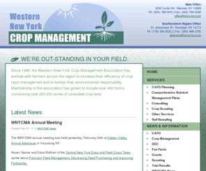 wnycma.com: Western New York Crop Management Association : A grower owned crop service for farmers
The Western New York Crop Management Association has worked with farmers across the region to increase their efficiency of crop input management and to bolster their environmental responsibility.