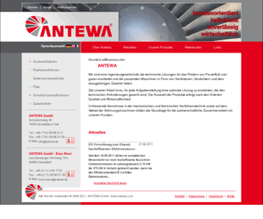 antewa.com: ANTEWA GmbH
Wir sind eine Ingenieurgesellschaft, die technische Lösungen für das Fördern von Prozeßluft und -gasen erarbeitet und die passenden Maschinen in Form von Ventilatoren, Verdichtern und dem dazugehörigen Zubehör liefert.

Ziel unserer Arbeit ist es, für jede Aufgabenstellung eine optimale Lösung zu erarbeiten, die den technischen Anforderungen gerecht wird. Die Auswahl der Produkte erfolgt nach den Kriterien Qualität und Wirtschaftlichkeit.