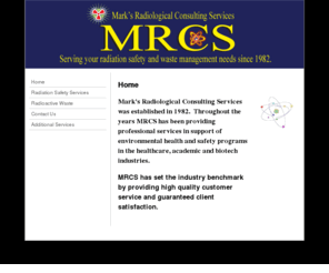 marksradservices.com: health physics, Mark's Radiological Consulting Services Boston, MA Home
Mark's Radiological Consulting Services has been providing radiolgical services in the Greater Boston area for 20 years.