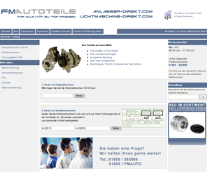 anlasserdirect.com: FM Autoteile
Anlasser, Lichtmaschine