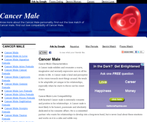 cancermale.net: Cancer Male
Learn more about Cancer Male. Check the Cancer male compatibility. Know the Cancer male characteristics and personality.