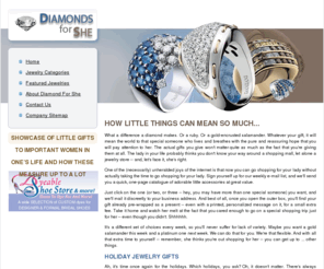 diamondsforshe.com: Diamonds for She - Home
Jewelry website