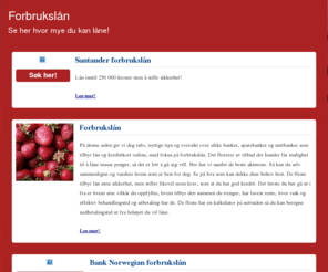 forbrukslan.org: Forbrukslån
Se her hvor mye du kan låne!