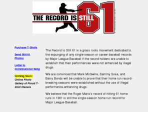 therecordisstill61.com: The Record is Still 61
