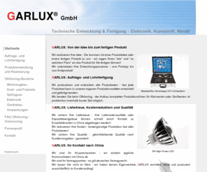 decoquell.com: Startseite | GARLUX GmbH Deutschland, Dortmund
GARLUX: Von der Idee bis zum fertigen Produkt.
Wir realisieren Ihre Idee - Sie kommen mit einer Produktidee oder einem fertigen Produkt zu uns - wir sagen Ihnen *wie* und *zu welchem Preis* wir das Produkt für Sie fertigen können!
Wir unterstützen Ihre Entwicklungsprozesse - vom Prototyp bis zum Endprodukt!