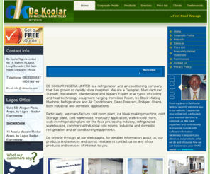 dekoolar.com: :: Homepage of De Koolar Nigeria - Makers of Ice Block Machine, Cold 
Room,HVAC Experts
