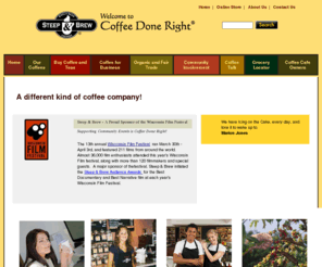 steepbrew.com: Steep & Brew Coffee Home Page
Home page of Steep & Brew Coffee Company.
Information about Steep & Brew, Company Directory, Steep & Brew's Community Involvement, Steep & Brew Online Store