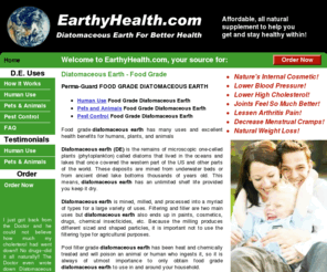 earthyhealth.com: Diatomaceous Earth - Food Grade Diatomaceous Earth Fossil Shell Flour- EarthyHealth.com
Diatomaceous Earth Supplement For Better Health - Food grade Deatomaceous Earth for humans & animals.