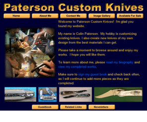 patersoncustomknives.com: Colin Paterson Custom Knives
Welcome to Colin Paterson's Custom Knife Designs